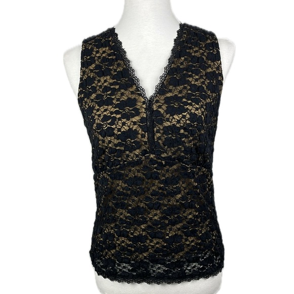 Kathleen Kirkwood Lace Babydoll Top Sz M Y2K Grunge Whimsigoth Dark Romantic - Picture 1 of 11
